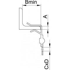 Крепеж для монтажной ленты к балке 1.5-4мм горизонтальный монтаж