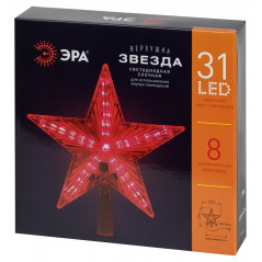 Светодиодная елочная верхушка Звезда, 31 LED, h21 см,длина провода 2,5 м., 220V, IP20 ENGEV-02