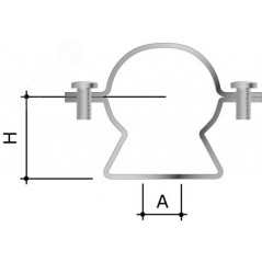 Хомут стальной 32-1мм оцинкованная сталь