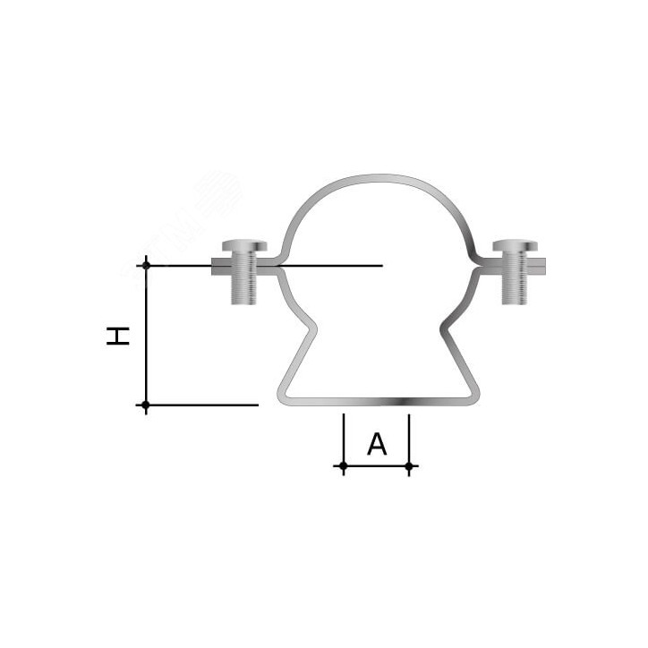 Хомут стальной 32-1мм оцинкованная сталь
