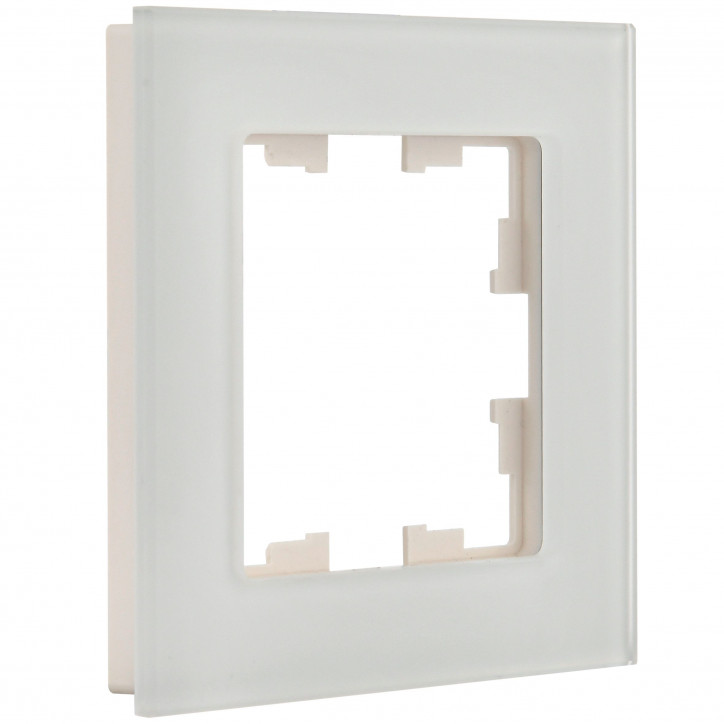 BRITE Рамка 1 пост РУ-1-2-Бр стекло белый матовый IEK BRITE Рамка 1 пост РУ-1-2-Бр стекло белый матовый IEK