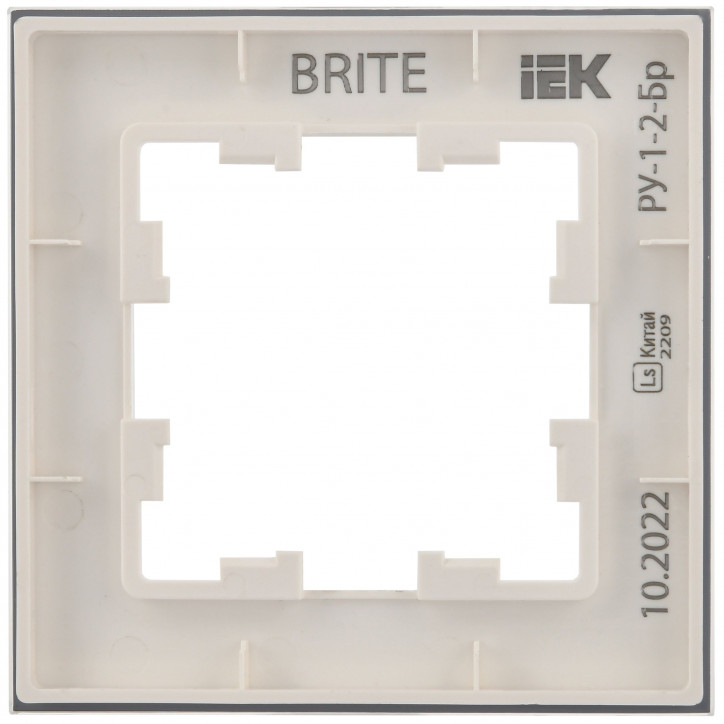 BRITE Рамка 1 пост РУ-1-2-Бр стекло белый матовый IEK BRITE Рамка 1 пост РУ-1-2-Бр стекло белый матовый IEK