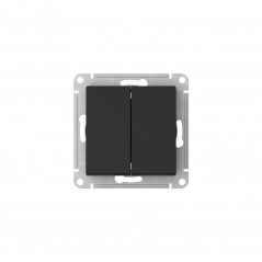 ATLASDESIGN AQUA 2-клавишный ВЫКЛЮЧАТЕЛЬ IP44, с х.5, 10АХ, быстрозажимные клеммы, КАРБОН