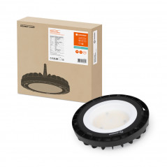 Светильник светодиодный ДСП-133Вт 4000K 16000Лм IP65 черный хайбей темперированное стекло HIGH BAY C