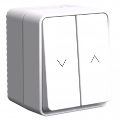 ATLASDESIGN PROFI IP54 2-клавишный ВЫКЛЮЧАТЕЛЬ ДЛЯ ЖАЛЮЗИ, 2хсх.4, БЕЛЫЙ