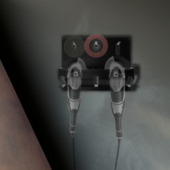 Держатель для угловых шлифмашинок и отрезных дисков, настенный, с крючками, черный