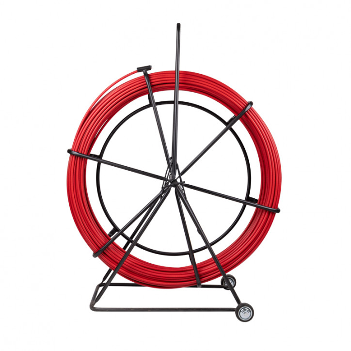 Протяжка кабельная (УЗК в тележке), стеклопруток, d 11,0 мм, 300 м, красная