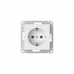ATLASDESIGN РОЗЕТКА с заземлением, 16А, быстрозажимные клеммы, БЕЛЫЙ