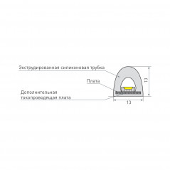 Лента герметичная RTW-PWT-A180-13мм 24V Warm3000 (14.4 W/m, IP68, 2835, 5м) (14.4 Вт/м, IP68)