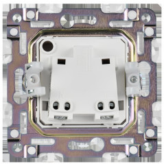 SKANDY Розетка без заземления с защитными шторками 10А SK-R01S серебряный IEK