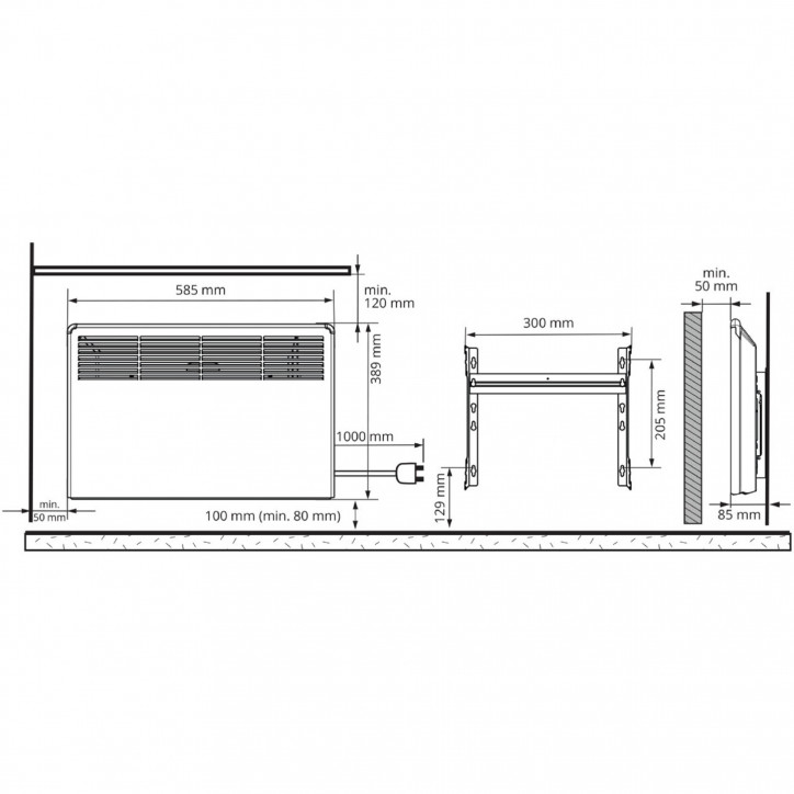 Конвектор электрический FinnHeat 2000 Вт