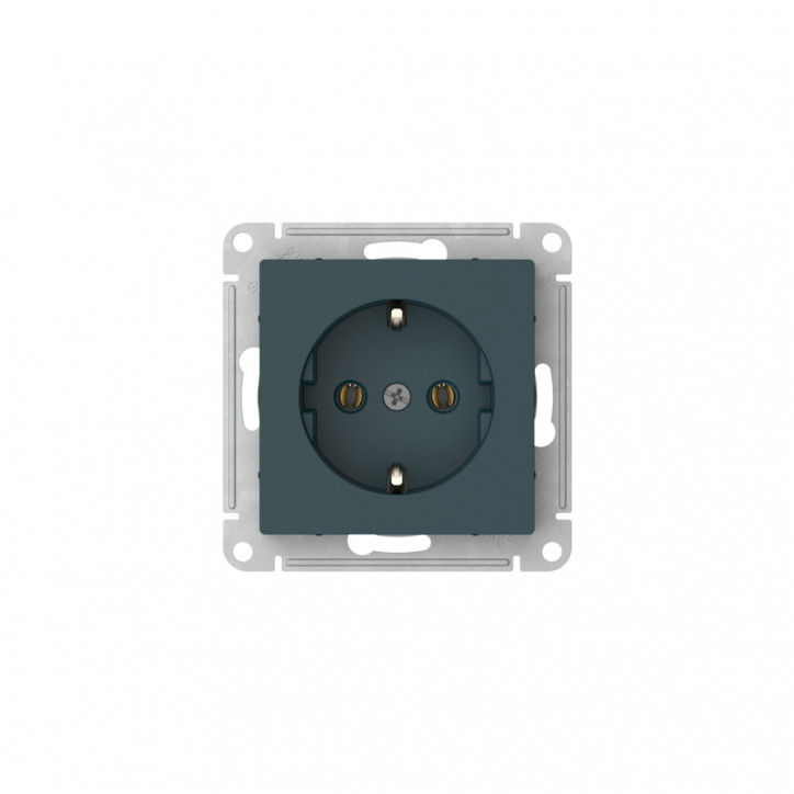 ATLASDESIGN РОЗЕТКА с заземлением, 16А, быстрозажимные клеммы, ИЗУМРУД
