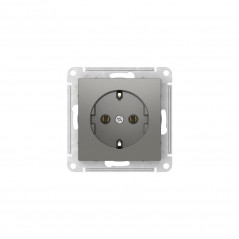 ATLASDESIGN РОЗЕТКА с заземлением, 16А, быстрозажимные клеммы, СТАЛЬ