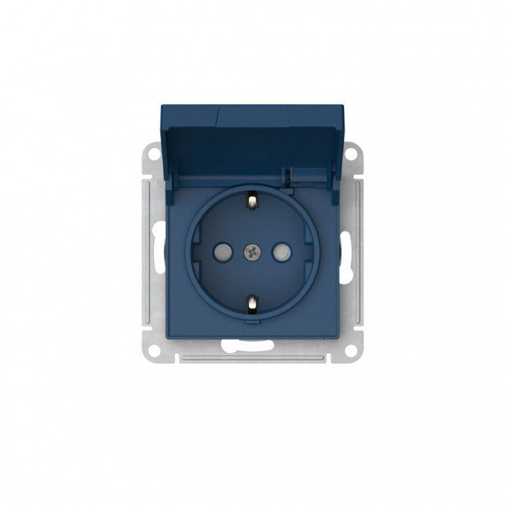 ATLASDESIGN РОЗЕТКА с заземл. со шторк. с крышкой,16А, IP20, быстрозажимные клеммы, АКВАМАРИН ATLASDESIGN РОЗЕТКА с заземл. со шторк. с крышкой,16А, IP20, быстрозажимные клеммы, АКВАМАРИН