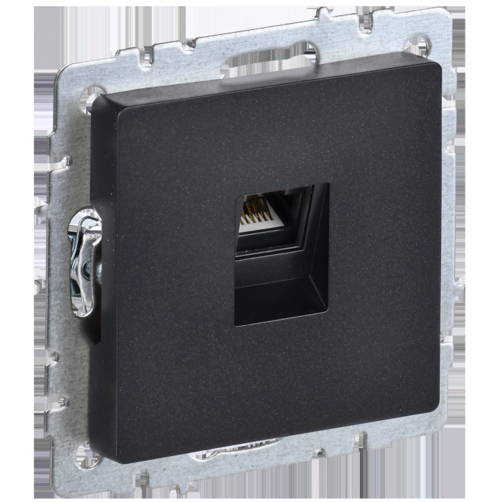 BRITE Розетка компьютерная RJ45 кат.5E РК10-БрЧ черный