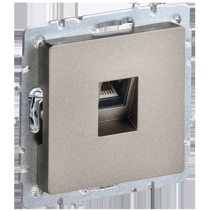 BRITE Розетка компьютерная RJ45 кат.5E РК10-БрШ шампань