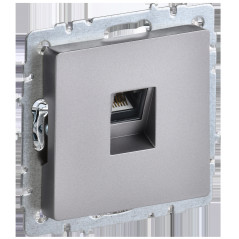 BRITE Розетка компьютерная RJ45 кат.5E РК10-БрС сталь