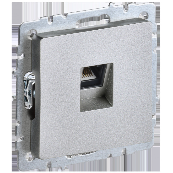 BRITE Розетка компьютерная RJ45 кат.5E РК10-БрА алюминий BRITE Розетка компьютерная RJ45 кат.5E РК10-БрА алюминий