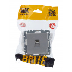 BRITE Розетка компьютерная RJ45 кат.5E РК10-БрА алюминий