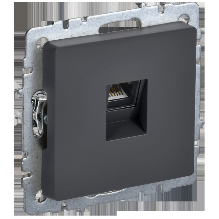 BRITE Розетка компьютерная RJ45 кат.5E РК10-БрГ графит BRITE Розетка компьютерная RJ45 кат.5E РК10-БрГ графит