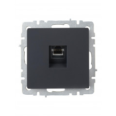 BRITE Розетка компьютерная RJ45 кат.5E РК10-БрГ графит