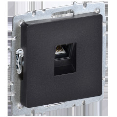 BRITE Розетка компьютерная RJ45 кат.6 РК11-БрЧ черный IEK