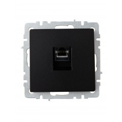 BRITE Розетка компьютерная RJ45 кат.6 РК11-БрЧ черный IEK