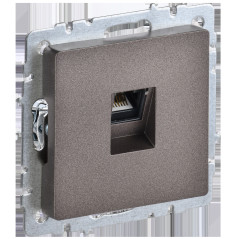 BRITE Розетка компьютерная RJ45 кат.6 РК11-БрТБ темная бронза IEK