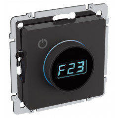 BRITE Термостат электронный с индикацией ТС10-1-БрЧ черный IEK