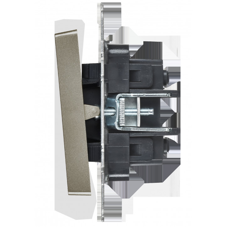 BRITE Выключатель 2-клавишный перекрестный 10А ВС10-2-3-БрШ шампань IEK