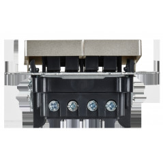 BRITE Выключатель 2-клавишный перекрестный 10А ВС10-2-3-БрШ шампань IEK