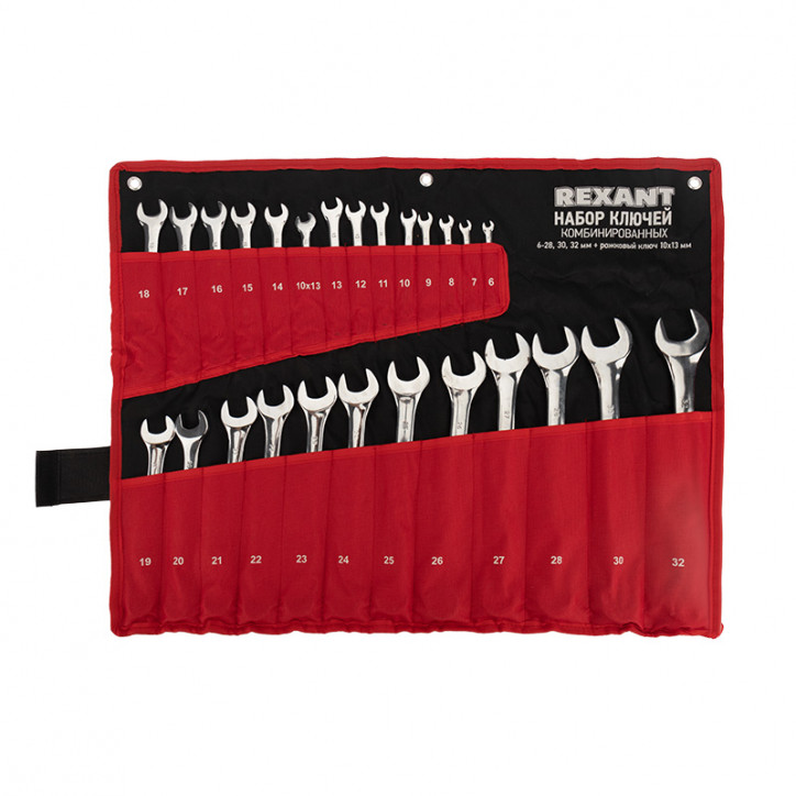 Набор комбинированных ключей 6-32 мм 26 предметов Набор комбинированных ключей 6-32 мм 26 предметов