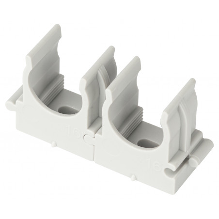 Крепеж клипса для труб прямой монтаж d 16мм серый CLIP-16-G-MP