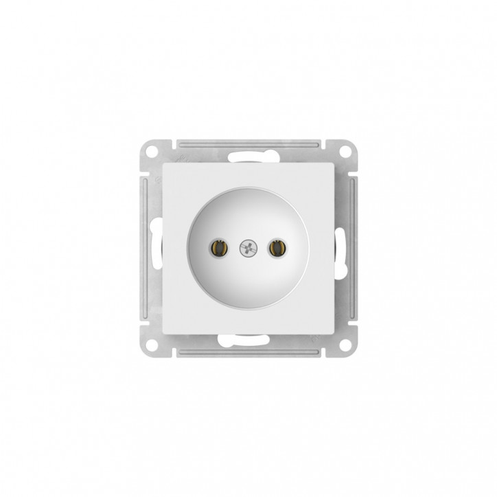 ATLASDESIGN РОЗЕТКА без заземления без шторок, 16А, быстрозажимные клеммы, БЕЛЫЙ