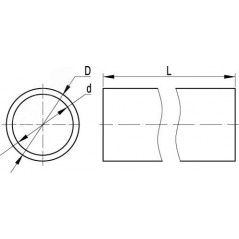 Труба гладкая жесткая ПВХ 32мм легкая серая (2м)
