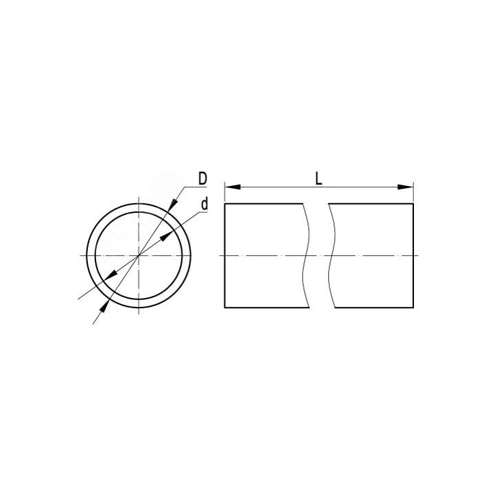 Труба гладкая жесткая ПВХ 32мм легкая серая (2м) Труба гладкая жесткая ПВХ 32мм легкая серая (2м)