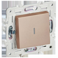 SKANDY Выключатель 1-клавишный с индикацией 10А SK-V07Sa песочный IEK