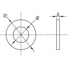 Шайба М4 узкая DIN125