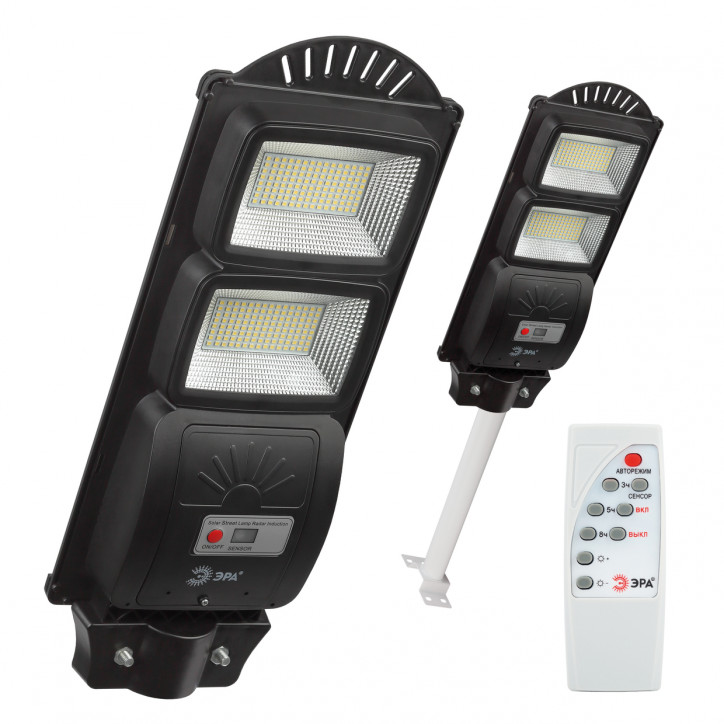 Консольный светильник на солн. бат.,SMD,с кронштейном, 40W, с датч.движ., ПДУ,700Лм, 5000К, IP66