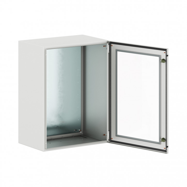 Корпус навесной уличный ST Outdoor с М/П с прозрачной дверью ВxШxГ 800x600x400 мм, IP66