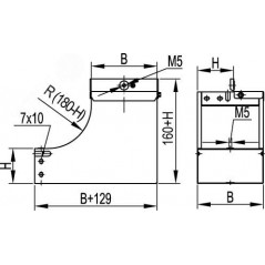 Угол CSSS 90 вертикальный внутренний переходник левый основание 150 H100 крепежные элементы и соединительные пластины
