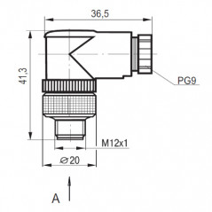Соединитель CP S255R-3 (PG9)