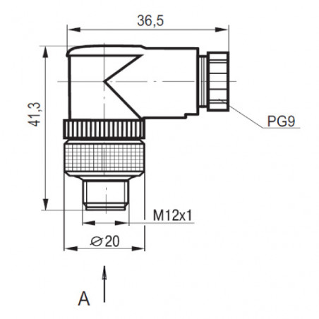 Соединитель CP S255R-3 (PG9)