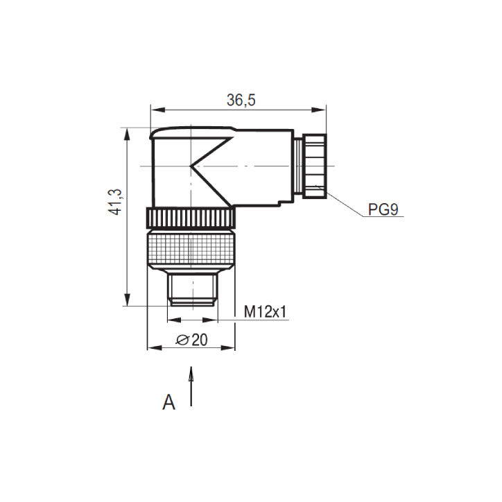 Соединитель CP S255R-3 (PG9)