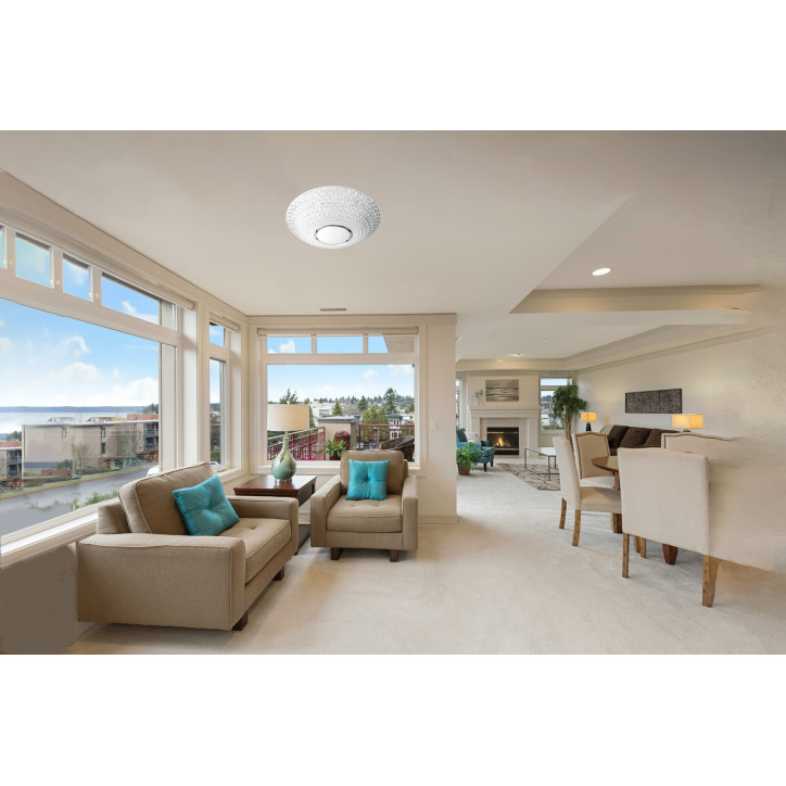 Светильник светодиодный ДБО-55 Вт настенно-потолочный управляемый CRYSTAL 230В 3000-6500K 4400Лм 400x100мм Светильник светодиодный ДБО-55 Вт настенно-потолочный управляемый CRYSTAL 230В 3000-6500K 4400Лм 400x100мм