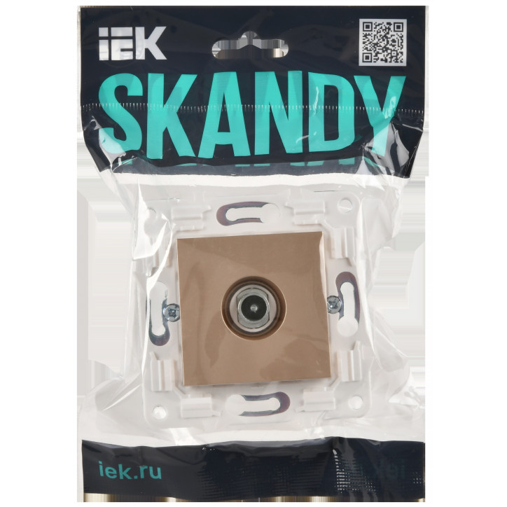 SKANDY Розетка TV проходная SK-A17Sa песочный IEK