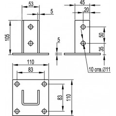 Крепление к потолку SSH горячеоцинкованное