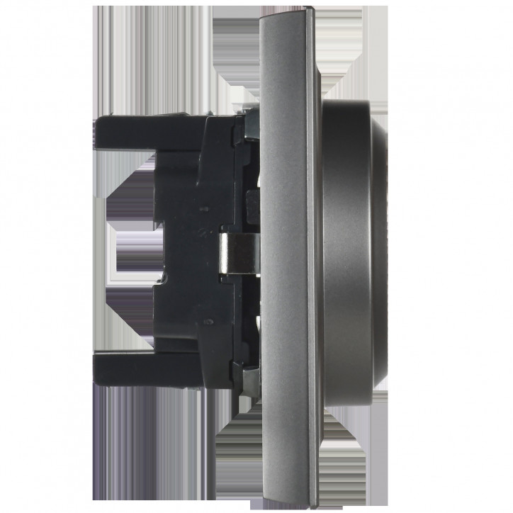 BRITE Розетка двойная с заземлением без защитных шторок 16А в сборе РС12-3-БрС сталь BRITE Розетка двойная с заземлением без защитных шторок 16А в сборе РС12-3-БрС сталь