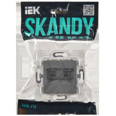 SKANDY Розетка компьютерная двойная RJ45 кат.5E SK-K03Gr серый IEK