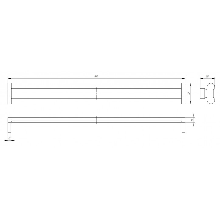 Светильник светодиодный SPO-801-0-002-060 Св-к под две светодиод. лампы T8 G13 600мм (30/2310)